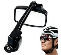 para gafas de bicicleta: retrovisor ajustable para ciclismo, accesorio ligero para montar | de seguridad montado en gafas, herramienta de visibilidad trasera de gran angular,