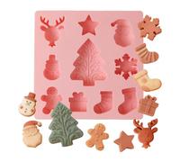Para Galletas De Navidad De Silicona,Molde De Silicona Para Chocolate Con 10 Cavidades | Molde De Hornear Navidad - Para Decoración De Caramelo Gelatina Pastel Para Pasteleros Y Amantes De Los Dulces