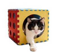 para Gatos | Escondite Plegable | con Orificio de observación Interactivo, para Mascotas de hasta 5,4 kg,para Ejercicio, Entrenamiento, Interior, Exterior, Apartamentos