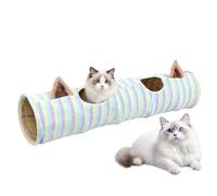 para Gatos | Gran Casa Plegable Juguete Rompecabeza,Laberinto Colorido A Rayas Adecuado para Gatos De Interior - Adecuado para Cachorros De Gato Y para Fiestas como Halloween Cumpleaños Y