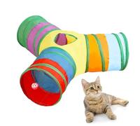 para Gatos | Juguete Interactivo De 3 Vías para Gatos para Interior | Laberinto Tubo para Gatitos - para Interior Exterior Hogar Jardín Césped Enriquecimiento Ejercicio Mascota Cachorro