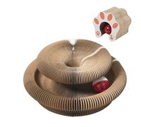 para Gatos Kitty Kurlz | para rizos de Gatito | Tablero rascador para Gatos con órgano mágico | Pista interactiva de Bolas de reciclable Plegable del acordeón