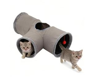 para Gatos - Laberinto Plegable Interactivo Cama Cueva para Gatos | Iglú para, para Gatitos y de Interior, Plegable Flexible para perseguir, esconderse y Hacer Ejercicio,