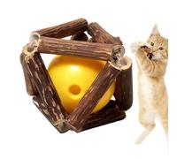 para gatos para - de madera natural | Empleo interactivo en interiores | Bola de masticar pequeña mediana, estimulación mental, ahuyentar el aburrimiento