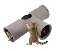 para Gatos Plegable de 3 vías - Peluche, Alambre de Acero, 31.5×20.07×10.23 Pulgadas, Juguete para Gatos, Refugio | Cueva de Juego interactiva para exploración de Ruta c