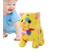 Para Gatos Que Camina: Gatito De Peluche Interactivo, Mascota Robótica Electrónica | Animal De Simulación Peludo Realista De 170g, Muñeco Infantil Suave Y Maullido Animado, Ideal Para Juegos D