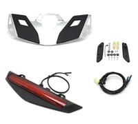 Para Goldwing Para GL 1800 2021 2022, Caja Trasera Para Motocicleta, Estante, Portaequipajes Tru Nk, Luz LED Soporte Equipaje Trasero(Chrome and Red Set)