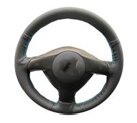 para Golf 4 para Passat B5 para Seat para León para Polo Funda De Volante Trenzada De Microfibra De Cuero Cubierta Volante Coche(Light Blue Thread)