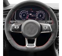 Para Golf 7 Para GTI Para Golf Para R Para MK7 Para Polo Para Scirocco 2015 2016 Funda Volante Coche Ante Negro Cosida A Mano Cubierta Volante Fundas Volante(Gray Rhread)