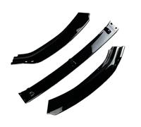 para Golf 7 para VII para MK7 2012-2017 3pcs Parachoques Delantero Difusor De Labio Spoiler Protector Cubierta Deflector Labios difusor alerón(Glossy Black)