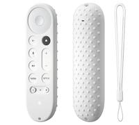 para Google Mando a Distancia de Silicona Fundas Cubiertas Protectoras para Google TV Streamer 4K TV 2024 para Google GY3LE Mando a Distancia (Blanco)