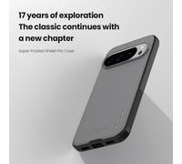Nillkin para Google Pixel 10 Pro XL Super Frosted Shield Pro funda TPU PC dureza trasera funda protectora a prueba de golpes Cleart black