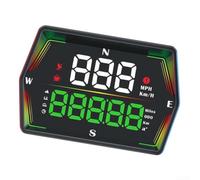 Para GPS HUD Auto Tacho Digital Big Fuente Brújula para GPS | Números digitales grandes, 6 modos personalizables, en tiempo real para datos GPS, visión clara durante el día