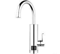 para grifo Eléctrico para calentador de Agua para instantáneo 304 para acero Inoxidable LED 1500W para Cocina Baño Jardín(Electroplating color)