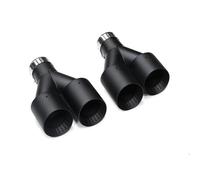 Para GTI MK7 Para Golf 7 Boquilla 2 Unids/lote Quad Mate Negro Acero Inoxidable Silenciador Punta Escape Tubo Universal Y Tipo Punta De Silenciador