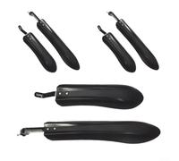 para guardabarros Bicicleta Montaña 26 Pulgadas Set 3 Pares para delantero PP Plástico Protección Salpicaduras para accesorios MTB Negro
