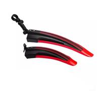 para guardabarros MTB para delantero y PP Negro 28/54cm para | Protección delantera y trasera, material PP flexible, negro mate, ideal barro y agua, para fácil instalación(red)