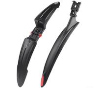 para guardabarros para delantero Bicicleta Montaña 55cm Plástico | Plástico PP flexible, instalación sin herramientas, protege y ciclista, 55x8.5cm, negro mate