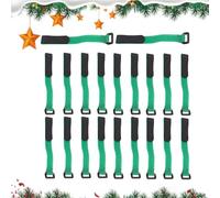 Para guirnaldas navideñas, 20 bridas ajustables para coronas, lazos para guirnaldas y corona de Navidad | para barandillas vallas chimeneas, casa, oficina, escuela, casa de campo