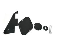 Para Guitarra Eléctrica LP Golpeador Placa Golpeador/cavidad/cubiertas De Interruptor Con Soporte Negro Amarillo Juego de Guitarra Pickguard(Black)