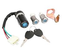 Para GY6 Para 50cc 150cc Interruptor Encendido Llave Juego Cables Cierre Seguridad Puertas Motocicleta 1 Unidad Motocicletas Bloqueo Encendido Llave