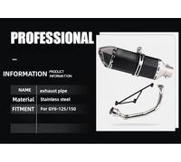 Para GY6 Para escape delantero del motor Para tubo Hexágono pequeño RS100 Para Yamaha Para Ghost Para Fire Para Fuxi Escape delantero(Rojo)