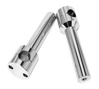 para H&Arley Accesorios para Motocicletas Kit Adaptador De Montaje De Abrazadera De Elevador De Manillar Redondo Negro De 22/25 Mm De Aluminio CNC Motocicleta Manillar Riser(Silver 22mm)