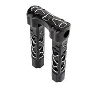 para H&Arley para SPO&rtster 883 1200 XL para Street para Bob para Dyna 1 Pulgada 25mm Kickback Pull-Back Elevadores Manillar Motocicleta Abrazadera Motocicleta Manillar Riser(8.5 Black White)