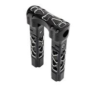 para H&Arley para SPO&rtster 883 para Softail para Fatboy para Dyna Elevadores De Manillar Extraíbles De 25mm Abrazadera Elevadora De Ajuste Recto Motocicleta Manillar Riser(8.5inch Black White)