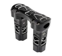 para H&Arley para SPO&rtster 883 XL para Street para Bob para Dyna Kickback Pull-Back Elevadores Manillar Motocicleta Abrazadera 1 Pulgada 25 Mm Motocicleta Manillar Riser(6.5 Black White)