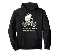 para Hacer Algunas Cosas Raras Rana Montando Bicicleta Sudadera con Capucha