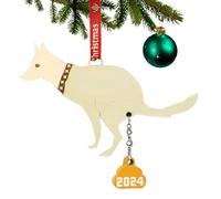 para Hacer Caca de Perro, decoración de árbol para Perros, de Percha de Puerta traviesa 2024 - Suministros de decoración para Fiestas, Ornamento Colgante en Forma de Animal de Madera