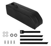 Para Hard Shell Bicicleta Top Tube Bag Gran capacidad Impermeable Ciclismo Frame Pack con doble soporte para bicicleta de carretera de montaña Negro (negro)