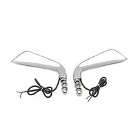 Para Harley Davidson Iron 883 2009-2014 Night Rod 2006-2008 Espejo Retrovisor Lateral Para Motocicleta Con Luz De Señal De Giro De Agua Corriente Espejos De Rosca De 8 Mm(Negro)
