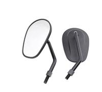 Para Harley Davidson Softail Deluxe FLSTN 2005-2017 Motocicleta CNC Aluminio Negro Espejos Retrovisores Ovalados Universal 8MM 10MM Espejo Lateral(Negro 1)