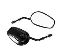 Para Harley Davidson Super Low XL883L Iron 883 XL883N 2011-2017 Motocicleta CNC Aluminio Negro Espejos Retrovisores Ovalados Universal 8MM 10MM Espejo Lateral(Negro)
