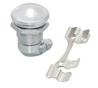 Para Harley Para Davidson Para Touring Para Electra Para Road Glide 1992-2025 Tapa Del Tanque Aceite Motocicleta Botón Pulsador Pestillo Puerta Combustible LIANGYIMEI(Chrome)