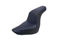 Para Harley Para Softail Para Low Rider FXLR FXLRS Sport Glide FLSB 2018-Up Motocicleta Asiento Delantero Trasero Asiento Pasajero Comoxí Pasajero(Blue Line Seat)