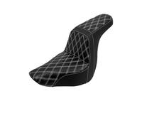 Para Harley Para Softail Para Low Rider FXLR FXLRS Sport Glide FLSB 2018-Up Motocicleta Asiento Delantero Trasero Asiento Pasajero Comoxí Pasajero(White Line Seat)
