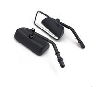 para Harley Sportster 883 1200 90-13 Espejo retrovisor Lateral Rectangular Cromado/Negro Espejos Laterales de Motocicleta(Black)