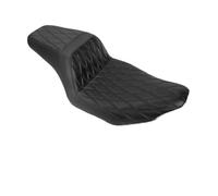 Para Harley Touring 2024-Up Street Para Road Glide CVO 2023 Motocicleta Asiento Dos Arriba Rider Conductor Cojín Pasajero Asiento Delantero Trasero(Black Line Seat)
