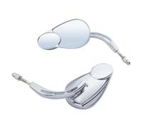 Para Harley Touring Electra Glide Street Glide Road King Fat Boy Iron 883 Ultra Limited Super Low Espejos Retrovisores Laterales Para Motocicleta(Chrome)