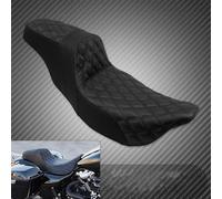 Para Harley Touring Para Road Street Glide Para Road King FLHR FLHT 2009-Up Conductor Pasajero Motocicleta Cojín Delantero Trasero Asiento Doble(Black Line Seat)