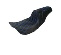 Para Harley Touring Ultra Limited Para Road King Electra Street Glide FLTR FLHTK FLHR 2009-2025 Asiento Doble Para Conductor Y Pasajero Motocicleta(Blue Line Seat)