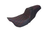 Para Harley Touring Ultra Limited Para Road King Electra Street Glide FLTR FLHTK FLHR 2009-2025 Asiento Doble Para Conductor Y Pasajero Motocicleta(Red Line Seat)