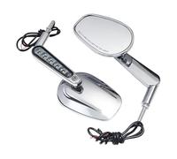 para Harley v-Rod VRSCF 2009-2017 Motocicleta músculo retrovisor Espejos Laterales luz de Intermitentes(Chrome)