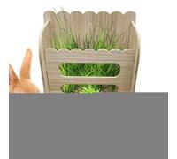 para heno para Chinchilla | Puerta para Conejos | Estante ecológico de Madera Natural antidesperdicio para Animales pequeños con diseño Compacto para jaulas