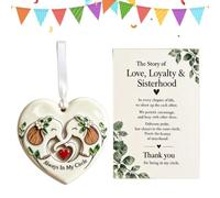 para hermana, recuerdo de amistad acrílico 2D con tarjeta de | Recuerdo acrílico que celebra la amistad entre hermanas, es un regalo significativo para cumpleaños, Navidad, aniversarios