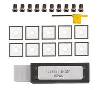 Para herramienta de torno de madera de 12 x 12 x 1 5 mm, insertos cuadrados indexables de carburo con 4 bordes, material de carburo sólido, adecuado para aplicaciones generales de torneado y hueco