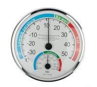Para higrómetro térmico con pantalla analógica para gestión del clima de la habitación interior con indicadores de temperatura y humedad de rango de comodidad (1 unidad)